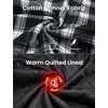 image:imageCOOFANDY Flannel Jacket for Men Quilted Lined Shacket Long Sleeve Button Down Hoodie Shirt JacketsBlack White Grey Plaid