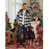 image:imageCOOFANDY Flannel Jacket for Men Quilted Lined Shacket Long Sleeve Button Down Hoodie Shirt JacketsBlack White PlaidBuffalo Check