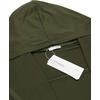 image:imageCOOFANDY Long Hooded Cardigan Ruffle Shawl Collar Open Front Lightweight Drape Cape Overcoat with PocketsArmy Green