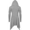 image:imageCOOFANDY Long Hooded Cardigan Ruffle Shawl Collar Open Front Lightweight Drape Cape Overcoat with PocketsLight Grey