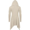 image:imageCOOFANDY Long Hooded Cardigan Ruffle Shawl Collar Open Front Lightweight Drape Cape Overcoat with PocketsLight Khaki