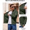 image:imageCOOFANDY Men Bomber Jacket Lightweight Casual Windbreaker Zip Up Coat Fashion Stylish Fall Jackets with PocketArmy Green