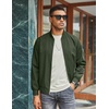 image:imageCOOFANDY Men Bomber Jacket Lightweight Casual Windbreaker Zip Up Coat Fashion Stylish Fall Jackets with PocketArmy Green