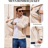 image:imageCOOFANDY Men Bomber Jacket Lightweight Casual Windbreaker Zip Up Coat Fashion Stylish Fall Jackets with PocketBeige