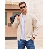 image:imageCOOFANDY Men Bomber Jacket Lightweight Casual Windbreaker Zip Up Coat Fashion Stylish Fall Jackets with PocketBeige