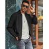 image:imageCOOFANDY Men Bomber Jacket Lightweight Casual Windbreaker Zip Up Coat Fashion Stylish Fall Jackets with PocketBlack