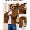 image:imageCOOFANDY Men Bomber Jacket Lightweight Casual Windbreaker Zip Up Coat Fashion Stylish Fall Jackets with PocketBrown