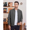 image:imageCOOFANDY Men Bomber Jacket Lightweight Casual Windbreaker Zip Up Coat Fashion Stylish Fall Jackets with PocketDark Grey