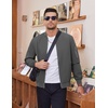 image:imageCOOFANDY Men Bomber Jacket Lightweight Casual Windbreaker Zip Up Coat Fashion Stylish Fall Jackets with PocketDark Grey