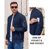 image:imageCOOFANDY Men Bomber Jacket Lightweight Casual Windbreaker Zip Up Coat Fashion Stylish Fall Jackets with PocketNavy
