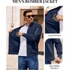image:imageCOOFANDY Men Bomber Jacket Lightweight Casual Windbreaker Zip Up Coat Fashion Stylish Fall Jackets with PocketNavy