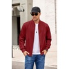 image:imageCOOFANDY Men Bomber Jacket Lightweight Casual Windbreaker Zip Up Coat Fashion Stylish Fall Jackets with PocketWine Red
