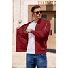 image:imageCOOFANDY Men Bomber Jacket Lightweight Casual Windbreaker Zip Up Coat Fashion Stylish Fall Jackets with PocketWine Red
