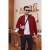 image:imageCOOFANDY Men Bomber Jacket Lightweight Casual Windbreaker Zip Up Coat Fashion Stylish Fall Jackets with PocketWine Red