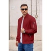 image:imageCOOFANDY Men Bomber Jacket Lightweight Casual Windbreaker Zip Up Coat Fashion Stylish Fall Jackets with PocketWine Red