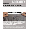 image:imageCOOFANDY Men Classic Fit Dress Pant Casual Flat Front Pant Expandable Waist Suit PantAkhaki