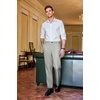 image:imageCOOFANDY Men Classic Fit Dress Pant Casual Flat Front Pant Expandable Waist Suit PantAlight Grey Heather