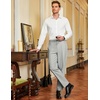 image:imageCOOFANDY Men Classic Fit Dress Pant Casual Flat Front Pant Expandable Waist Suit PantAlight Grey Heather