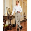 image:imageCOOFANDY Men Classic Fit Dress Pant Casual Flat Front Pant Expandable Waist Suit PantAlight Khaki
