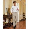 image:imageCOOFANDY Men Classic Fit Dress Pant Casual Flat Front Pant Expandable Waist Suit PantAlight Khaki