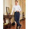 image:imageCOOFANDY Men Classic Fit Dress Pant Casual Flat Front Pant Expandable Waist Suit PantAnavy Blue