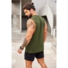 image:imageCOOFANDY Men Workout Tank Top 2 Pack Gym Bodybuilding Sleeveless Muscle T ShirtsArmy Green Flag