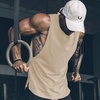 image:imageCOOFANDY Men Workout Tank Top 2 Pack Gym Bodybuilding Sleeveless Muscle T ShirtsBlackLight Khaki2pcs