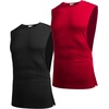 image:imageCOOFANDY Men Workout Tank Top 2 Pack Gym Bodybuilding Sleeveless Muscle T ShirtsBlackRed2pcs