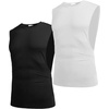 image:imageCOOFANDY Men Workout Tank Top 2 Pack Gym Bodybuilding Sleeveless Muscle T ShirtsBlackWhite2pcs