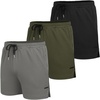 image:imageCOOFANDY Mens 2 Pack Gym Workout Shorts Quick Dry Athletic Shorts 5 Inch Lightweight Sports Running Shorts with Pockets3 Pack BlackDark GrayArmy Green