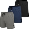 image:imageCOOFANDY Mens 2 Pack Gym Workout Shorts Quick Dry Athletic Shorts 5 Inch Lightweight Sports Running Shorts with Pockets3 Pack BlackDark GrayNavy Blue