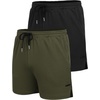 image:imageCOOFANDY Mens 2 Pack Gym Workout Shorts Quick Dry Athletic Shorts 5 Inch Lightweight Sports Running Shorts with PocketsArmy GreenBlack