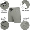 image:imageCOOFANDY Mens 2 Pack Gym Workout Shorts Quick Dry Athletic Shorts 5 Inch Lightweight Sports Running Shorts with PocketsArmy GreenGrey