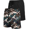 image:imageCOOFANDY Mens 2 Pack Gym Workout Shorts Quick Dry Athletic Shorts 5 Inch Lightweight Sports Running Shorts with PocketsBlackArmy Green Camo