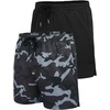 image:imageCOOFANDY Mens 2 Pack Gym Workout Shorts Quick Dry Athletic Shorts 5 Inch Lightweight Sports Running Shorts with PocketsBlackGrey Camo