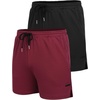 image:imageCOOFANDY Mens 2 Pack Gym Workout Shorts Quick Dry Athletic Shorts 5 Inch Lightweight Sports Running Shorts with PocketsBlackWine Red
