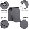 image:imageCOOFANDY Mens 2 Pack Gym Workout Shorts Quick Dry Athletic Shorts 5 Inch Lightweight Sports Running Shorts with PocketsDark GrayBlack