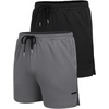 image:imageCOOFANDY Mens 2 Pack Gym Workout Shorts Quick Dry Athletic Shorts 5 Inch Lightweight Sports Running Shorts with PocketsDark GrayBlack
