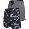 image:imageCOOFANDY Mens 2 Pack Gym Workout Shorts Quick Dry Athletic Shorts 5 Inch Lightweight Sports Running Shorts with PocketsDark GrayGrey Camo