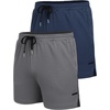 image:imageCOOFANDY Mens 2 Pack Gym Workout Shorts Quick Dry Athletic Shorts 5 Inch Lightweight Sports Running Shorts with PocketsDark GrayNavy Blue