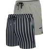 image:imageCOOFANDY Mens 2 Pack Gym Workout Shorts Quick Dry Athletic Shorts 5 Inch Lightweight Sports Running Shorts with PocketsGreyBlack  White Stripe