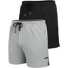 image:imageCOOFANDY Mens 2 Pack Gym Workout Shorts Quick Dry Athletic Shorts 5 Inch Lightweight Sports Running Shorts with PocketsGreyBlack