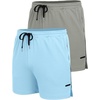 image:imageCOOFANDY Mens 2 Pack Gym Workout Shorts Quick Dry Athletic Shorts 5 Inch Lightweight Sports Running Shorts with PocketsGreySky Blue