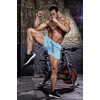 image:imageCOOFANDY Mens 2 Pack Gym Workout Shorts Quick Dry Athletic Shorts 5 Inch Lightweight Sports Running Shorts with PocketsGreySky Blue