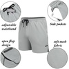 image:imageCOOFANDY Mens 2 Pack Gym Workout Shorts Quick Dry Athletic Shorts 5 Inch Lightweight Sports Running Shorts with PocketsKhakiGrey