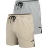 image:imageCOOFANDY Mens 2 Pack Gym Workout Shorts Quick Dry Athletic Shorts 5 Inch Lightweight Sports Running Shorts with PocketsKhakiGrey