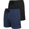image:imageCOOFANDY Mens 2 Pack Gym Workout Shorts Quick Dry Athletic Shorts 5 Inch Lightweight Sports Running Shorts with PocketsNavy BlueBlack