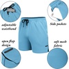 image:imageCOOFANDY Mens 2 Pack Gym Workout Shorts Quick Dry Athletic Shorts 5 Inch Lightweight Sports Running Shorts with PocketsSky BlueBlack