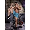 image:imageCOOFANDY Mens 2 Pack Gym Workout Shorts Quick Dry Athletic Shorts 5 Inch Lightweight Sports Running Shorts with PocketsSky BlueBlack