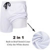image:imageCOOFANDY Mens 2 Pack Gym Workout Shorts Quick Dry Athletic Shorts 5 Inch Lightweight Sports Running Shorts with PocketsWhiteBlack